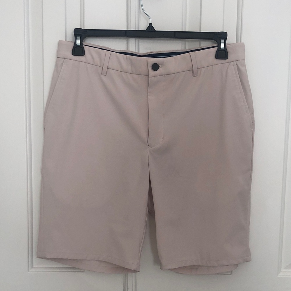 Johnnie-O Tan Flat Front Shorts
